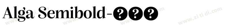 Alga Semibold字体转换